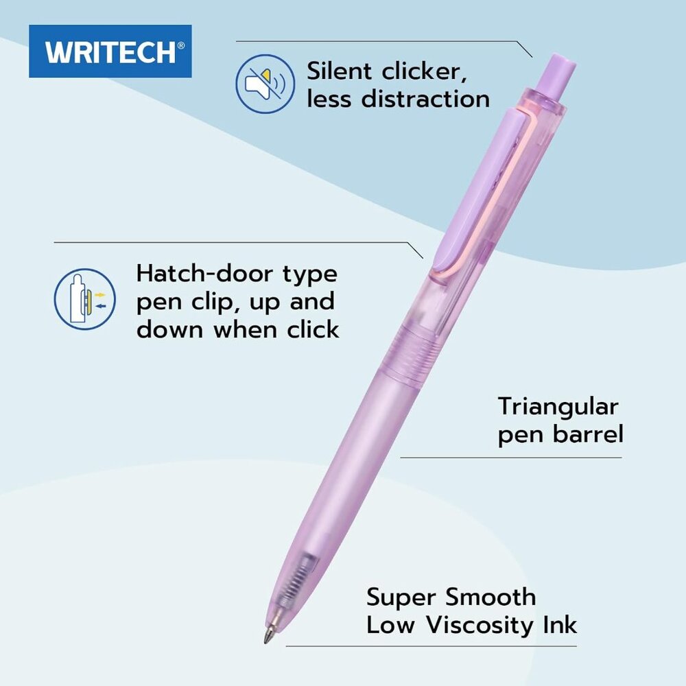 Black Ballpoint Pens 0.7mm Fine Point Retractable 8-Pack - Picture 3 of 7